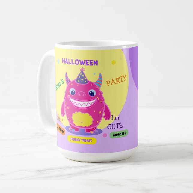 Halloween Costume Party Monsters lustiger Tanz Kaffeetasse (Vorderseite Links)