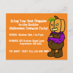 Halloween Costume Party Personnalisable Invitation