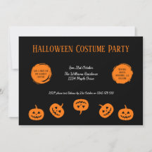Halloween Costume Party Pumpkin Einladung