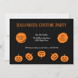 Halloween Costume Party Pumpkin Einladung