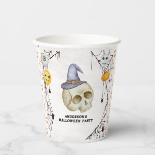 Halloween Costume Party Wasserfarbe Pappbecher