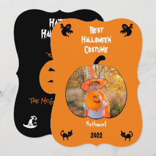 Halloween Costume Personalisiertes Foto Weihnachts Feiertagskarte