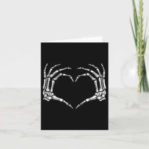 Halloween Costume Skeleton Hands Heart Sign Mens W Karte