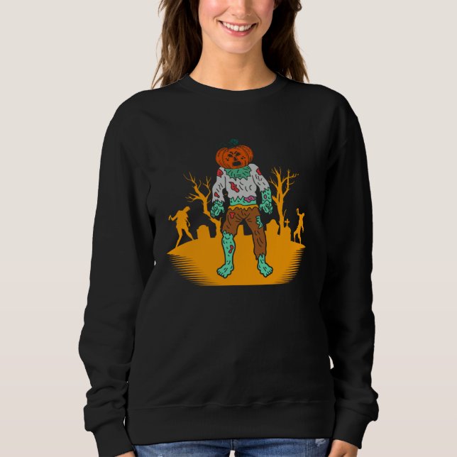 Halloween Costume Skeleton Scary for  Women Boo Wi Sweatshirt (Vorderseite)