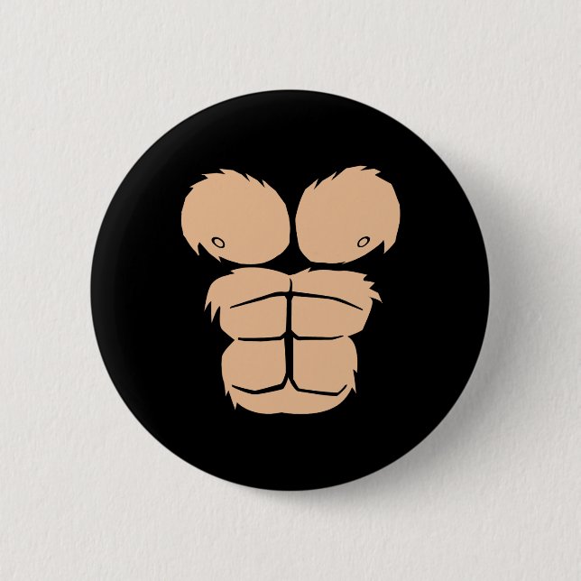 Halloween Costume Spaß Monkey Gorilla Anzug Ha Button (Vorderseite)