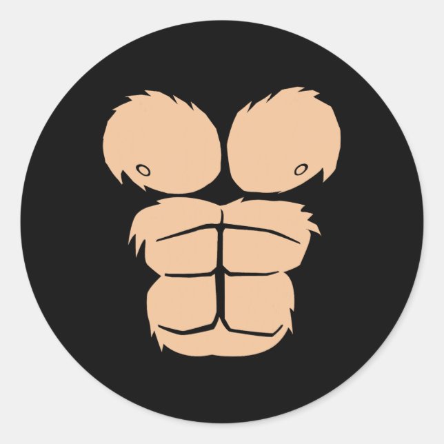 Halloween Costume Spaß Monkey Gorilla Anzug Ha Runder Aufkleber (Vorderseite)