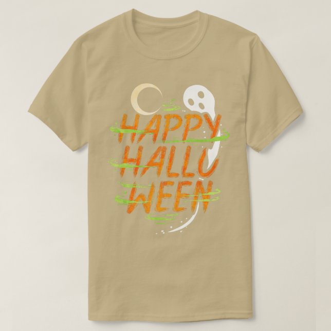 Halloween Costume Spirit Ghost Moon wünscht Happy  T-Shirt (Design vorne)