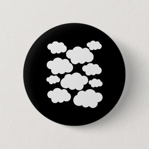 Halloween Costume Weiße Wolken Button