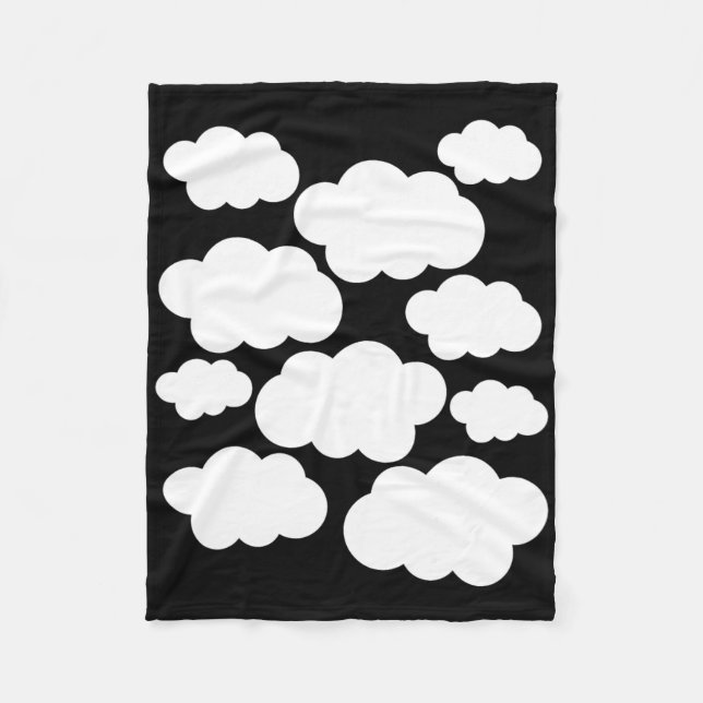 Halloween Costume Weiße Wolken Fleecedecke (Vorderseite)
