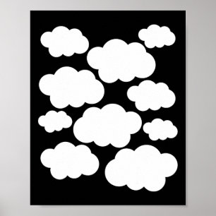 Halloween Costume Weiße Wolken Poster