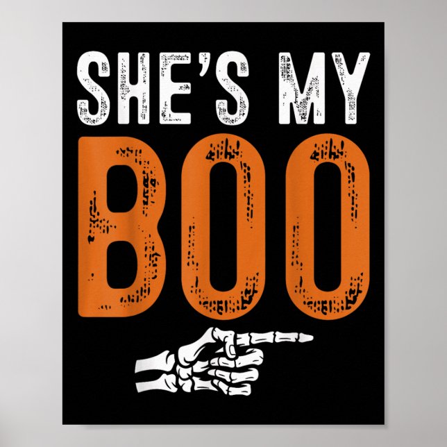 Halloween Costumes Shes My Boo Couple Matching Par Poster (Vorne)