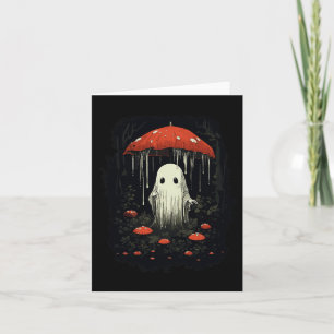 Halloween Cotattcore Ghost Mushroom Spooky Karte