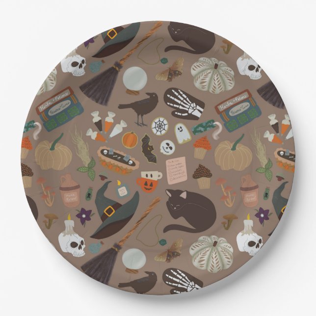 Halloween Cotattcore Pappteller (Vorderseite)