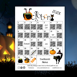 Halloween Countdown Advent Kalender Business-Angeb Flyer