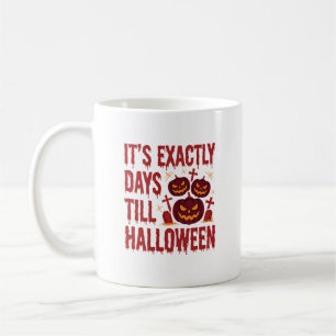 Halloween Countdown Kürbisse Friedhof Horror-Typo Kaffeetasse