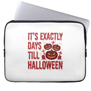 Halloween Countdown Kürbisse Friedhof Horror-Typo Laptopschutzhülle