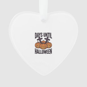Halloween-Countdown-Shirt Vintage-Kürbis-Design_1 Ornament