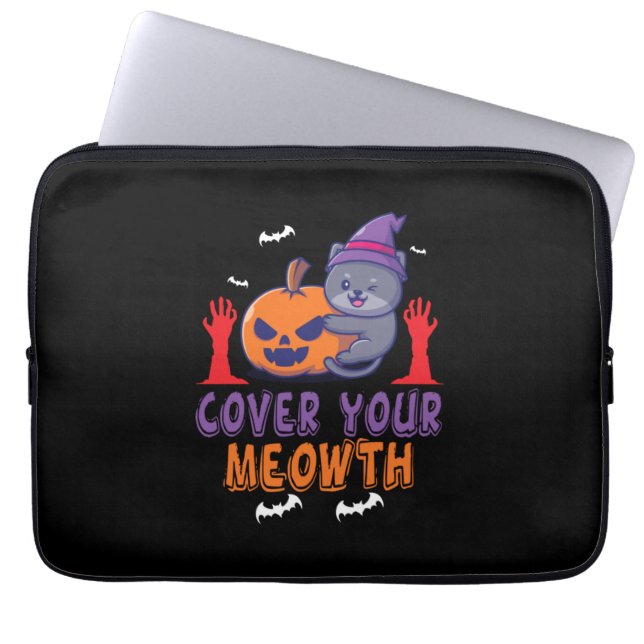 Halloween Cover Your Mewth Geburtstag (Vorderseite)