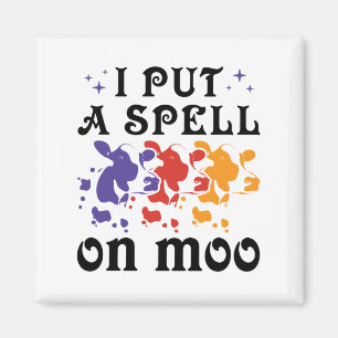 Halloween Cow I Lege einen Zauber auf Moo Magnet