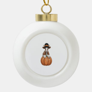 Halloween Cow Keramik Kugel-Ornament