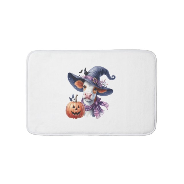 Halloween Cow mit Herbst Badematte (Vorderseite)