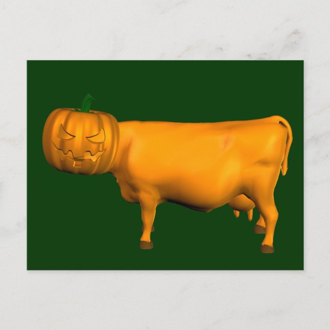 Halloween Cow Postkarte (Vorderseite)
