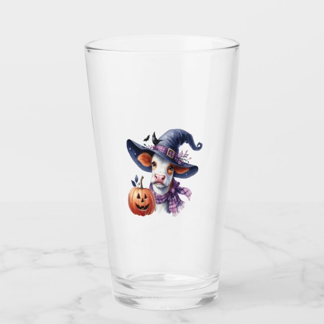 Halloween Cow with Fall Glas (Vorderseite)