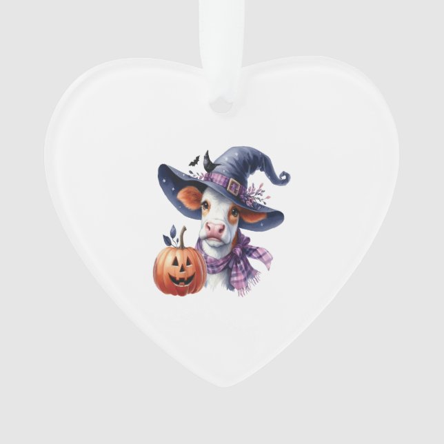 Halloween Cow with Fall Ornament (Vorderseite)