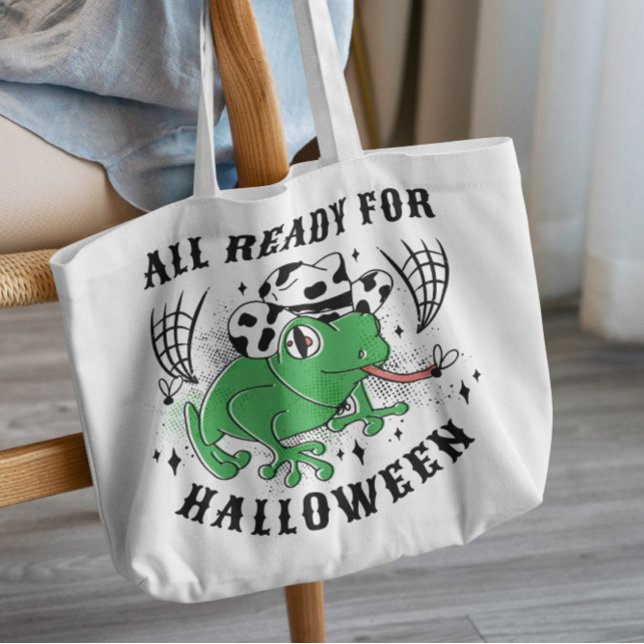 Halloween Cowboy Frosch Tragetasche (Von Creator hochgeladen)