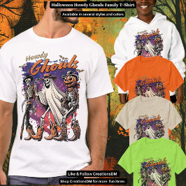 Halloween Cowboy Howdy Ghouls Familie T-Shirt