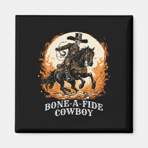 Halloween Cowboy Spooky Skeleton Rodeo Pferd Magnet