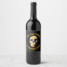 Halloween Crâne Étiquettes du vin ou de la bière