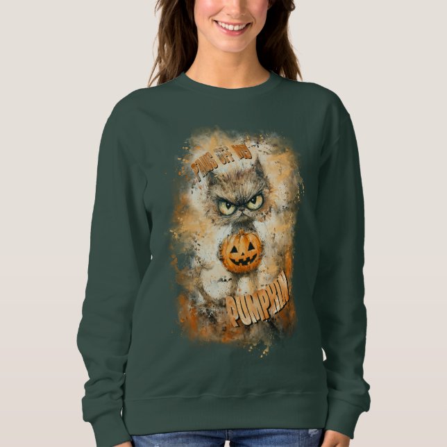 Halloween Cranky with Pumpkin Sweatshirt (Vorderseite)