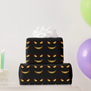 Halloween Crazy Smile Glühende Augen Geschenkpapier