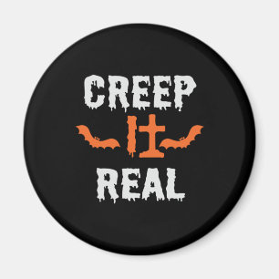 Halloween Creep It Real Funny Bat Birthday Magnet