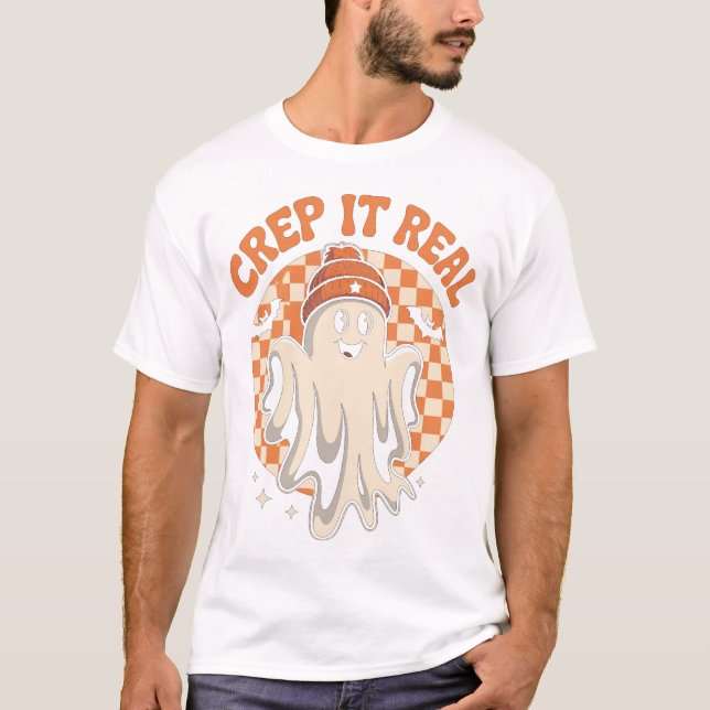Halloween Creep It Real Ghost T-Shirt (Vorderseite)