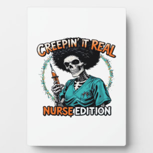 Halloween Creepin It Real! Krankenschwester Editio Fotoplatte