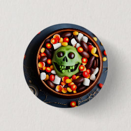 Halloween Creepy Candy Bowl Button