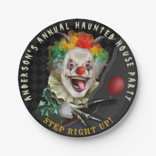 Halloween Creepy Clown Adult Beängstigend Circus  Pappteller