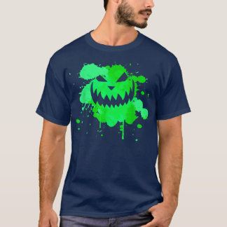 Halloween Creepy Evil Kürbislaterne lächelt Gesich T-Shirt