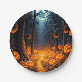 Halloween Creepy Kürbislaterne Pumpkins Pappteller
