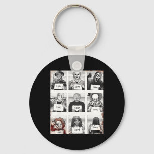 Halloween Creepy Legends Killer Mugshots Horror Fa Schlüsselanhänger