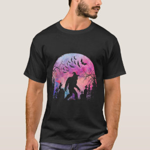 Halloween Creepy Sasquatch im Friedhof Spooky T-Shirt