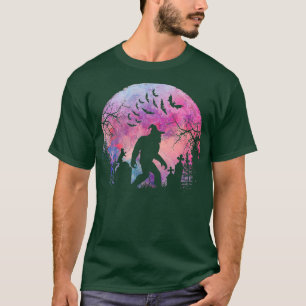 Halloween Creepy Sasquatch im Friedhof Spooky  T-Shirt