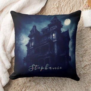 Halloween Creepy Spuk House Fullmoon Kissen