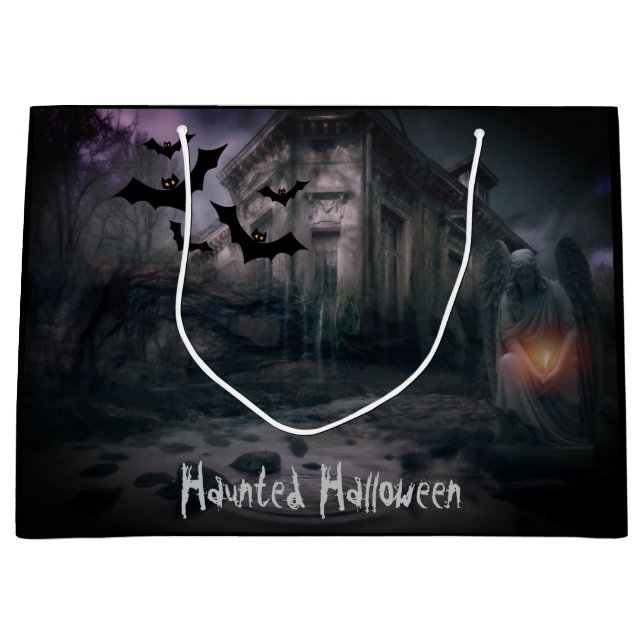 Halloween Creepy Spuk Mansion Große Geschenktüte (Vorderseite)