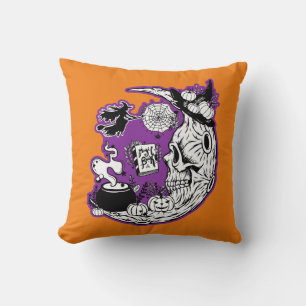 Halloween Crescent Moon Hexenkraut Kissen