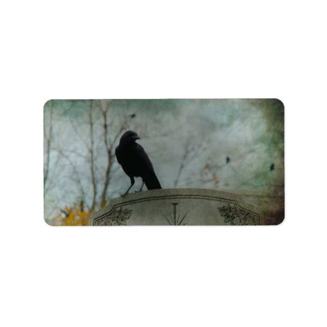 Halloween Crows Adressaufkleber (Vorne)