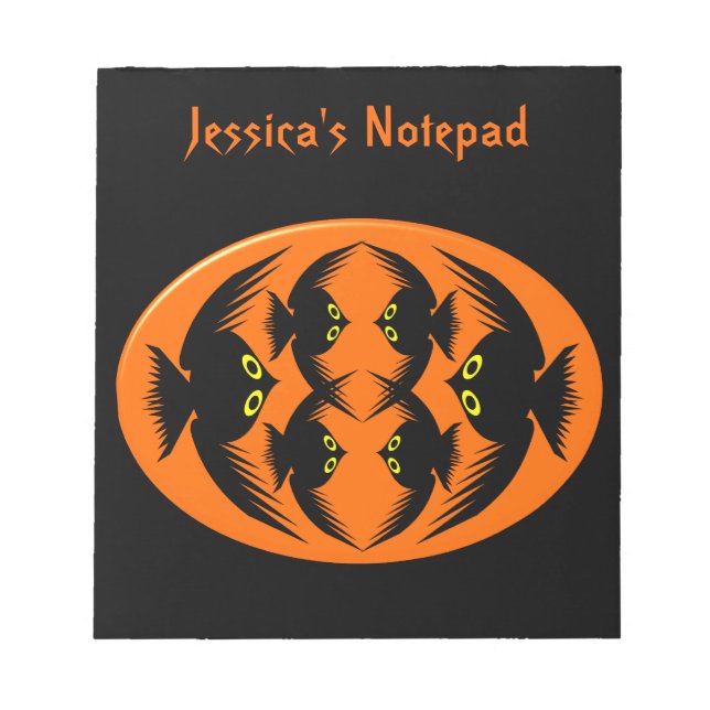 Halloween Crows Anpassbare Notepad Notizblock (Vorderseite)