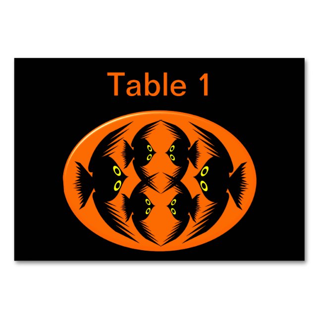 Halloween Crows Anpassbare Tablecard Tischnummer (Vorderseite)